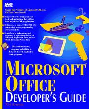 Cover of: Microsoft Office developer's guide