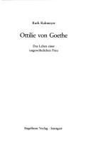 Ottilie von Goethe by Ruth Rahmeyer
