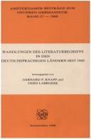 Cover of: Wandlungen des Literaturbegriffs in den deutschsprachigen Ländern seit 1945 by herausgegeben von Gerhard P. Knapp und Gerd Labroisse.