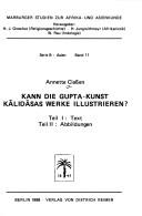 Cover of: Kann die Gupta-Kunst Kālidāsas Werke illustrieren?