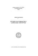 Cover of: Studies on Symmachus