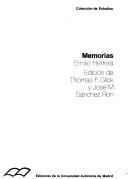 Cover of: Memorias by Herrera, Emilio