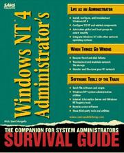 Cover of: Windows NT 4 administrator's survival guide by Rick Sant'Angelo