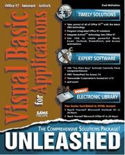 Cover of: Visual Basic for applications unleashed