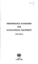 Cover of: Performance standards for navigational equipment.
