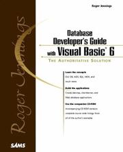 Cover of: Roger Jennings' Database Developer's Guide With Visual Basic 6