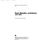 Cover of: Paul Abadie, architecte 1812-1884