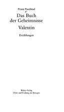 Cover of: Das Buch der Geheimnisse ; Valentin: Erzählungen