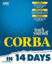 Cover of: Teach yourself CORBA in 14 days by Jeremy Rosenberger