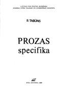 Cover of: Prozas specifika