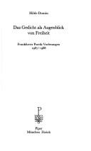 Cover of: Das Gedicht als Augenblick von Freiheit: Frankfurter Poetik-Vorlesungen 1987/1988