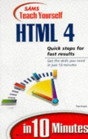 Cover of: Sams' teach yourself HTML 4.0 in 10 minutes by Evans, Tim.