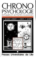 Cover of: Chronopsychologie: rythmes et activités humaines