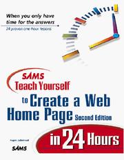 Cover of: Sams teach yourself to create Web pages in 24 hours by Ned Snell