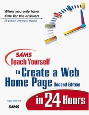 Cover of: Sams teach yourself to create Web pages in 24 hours by Ned Snell, Ned Snell