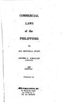 Cover of: Commercial laws of the Philippines