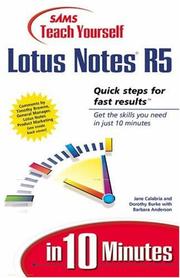 Cover of: Sams teach yourself Lotus Notes R5 in 10 minutes