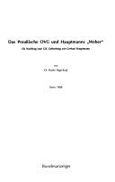 Cover of: Das preussische OVG und Hauptmanns "Weber" by Martin Pagenkopf