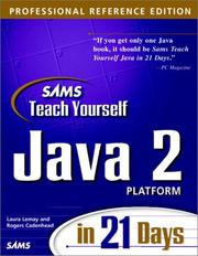 Cover of: Sams Teach Yourself Java 2 Platform in 21 Days, Professional Reference Edition by Laura Lemay, Rogers Cadenhead