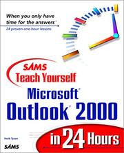 Cover of: Sams teach yourself Microsoft Outlook 2000 in 24 hours by Herbert L. Tyson