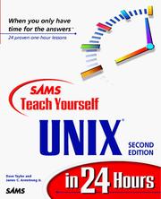 Cover of: Sams teach yourself UNIX in 24 hours by Dave Taylor