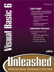 Cover of: Visual Basic 6: Unleashed  by Rob Thayer