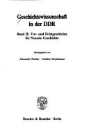 Cover of: Geschichtswissenschaft in der DDR