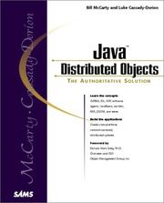 Cover of: Java distributed objects by McCarty, Bill., Bill McCarty