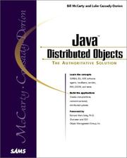 Cover of: Java distributed objects