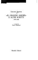 Cover of: "Il grande amore" e altri scritti, 1939-1948
