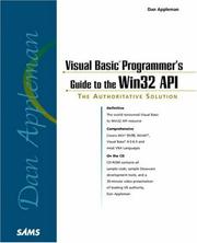 Cover of: Dan Appleman's Visual Basic Programmer's Guide to the Win32 API