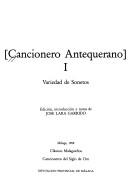 Cover of: [Cancionero antequerano]