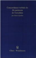Concordance verbale du De patientia de Tertullien by Henri Quellet