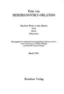 Cover of: Sämtliche Werke in zehn Bänden by Fritz von Herzmanovsky-Orlando