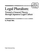 Cover of: Legal pluralism by Masaji Chiba