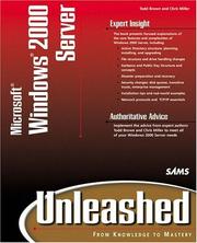 Cover of: Microsoft Windows 2000 Server Unleashed (Unleashed)