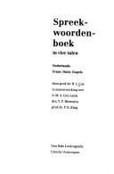Cover of: Spreekwoordenboek in vier talen: Nederlands, Frans, Duits, Engels