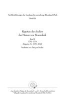 Cover of: Regesten des Archivs der Herren von Bourscheid