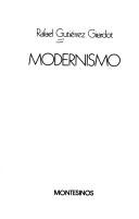 Cover of: Modernismo by Rafael Gutiérrez Girardot, Rafael Gutiérrez Girardot