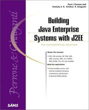 Cover of: Building Java enterprise systems with J2EE