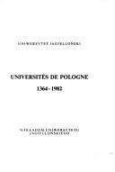 Cover of: Universités de Pologne, 1364-1982