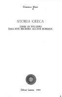 Cover of: Storia greca: linee di sviluppo dall'età micenea all'età romana