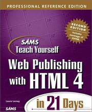 Cover of: Sams Teach Yourself Web Publishing with HTML 4 in 21 Days, Professional Reference Edition, Second Edition (Teach Yourself -- Days) by Laura Lemay, Denise Tyler