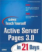Cover of: Sams Teach Yourself Active Server Pages 3.0 in 21 Days by Scott Mitchell, James Atkinson