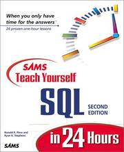 Cover of: Sams teach yourself SQL in 24 hours by Ronald R. Plew