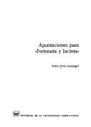 Cover of: Apuntaciones para "Fortunata y Jacinta" by Pedro Ortiz Armengol
