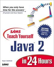 Cover of: Sams Teach Yourself Java 2 in 24 Hours (2nd Edition) by Rogers Cadenhead