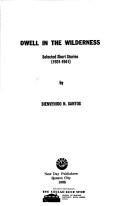 Cover of: Dwell in the wilderness: selected short stories (1931-1941)