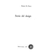 Cover of: Storia del design by Renato De Fusco