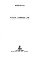 Cover of: Heinrich von Kleists Lyrik
